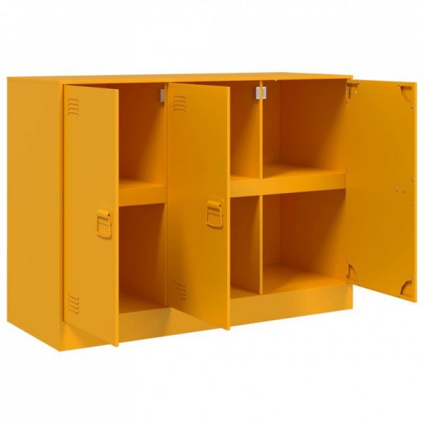 Szafka, musztardowa, 99x39x73 cm, stal