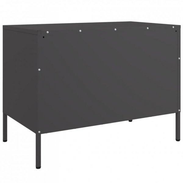 Szafka RTV, czarna, 68x39x50,5 cm, stalowa