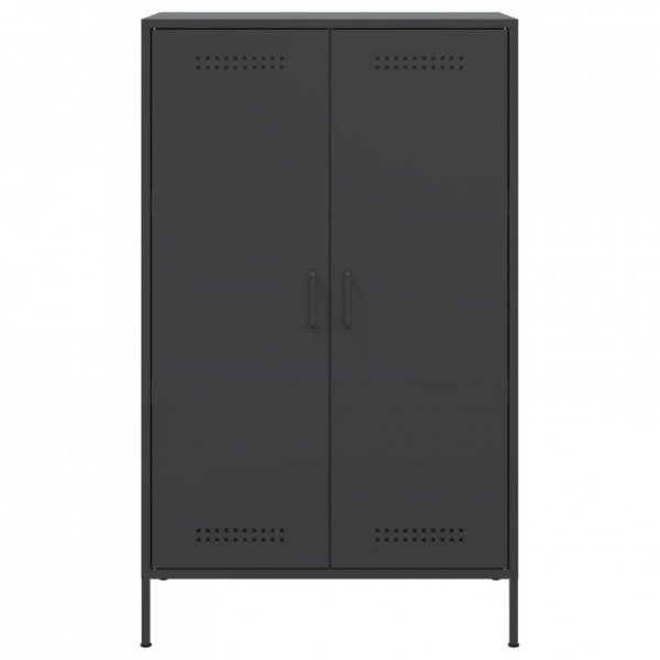 Szafka, czarna, 68x39x113 cm, stal