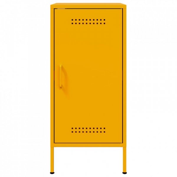 Szafki, 2 szt., musztardowe, 36x39x79 cm, stal