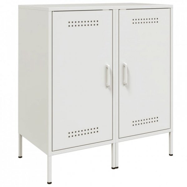 Szafki, 2 szt., białe, 36x39x79 cm, stal
