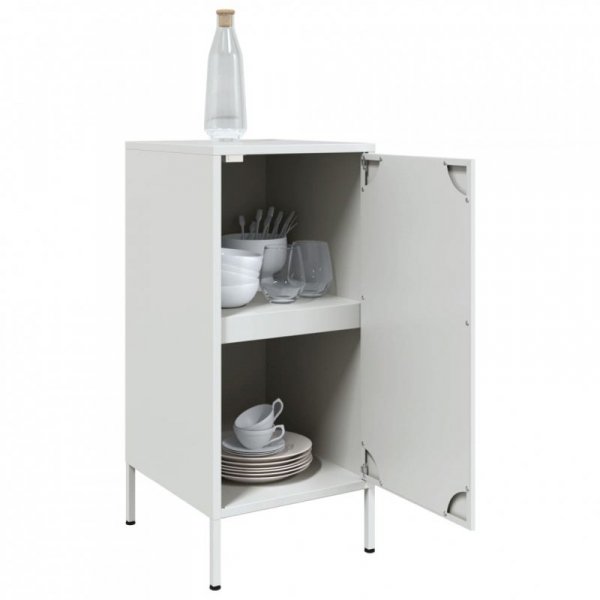 Szafki, 2 szt., białe, 36x39x79 cm, stal