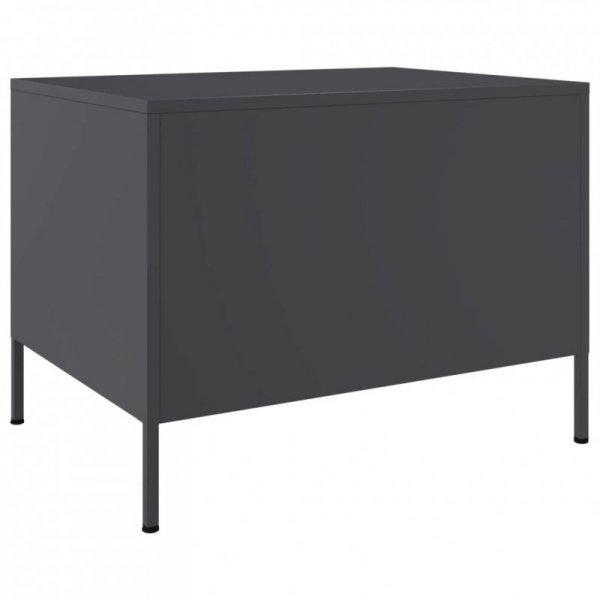 Stolik kawowy, antracytowy, 68x50x50,5 cm, stal