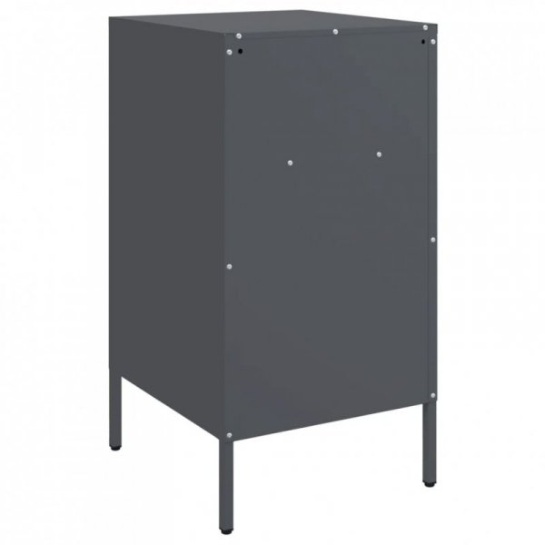 Szafki nocne, 2 szt., antracytowe, 36x39x68 cm, stal