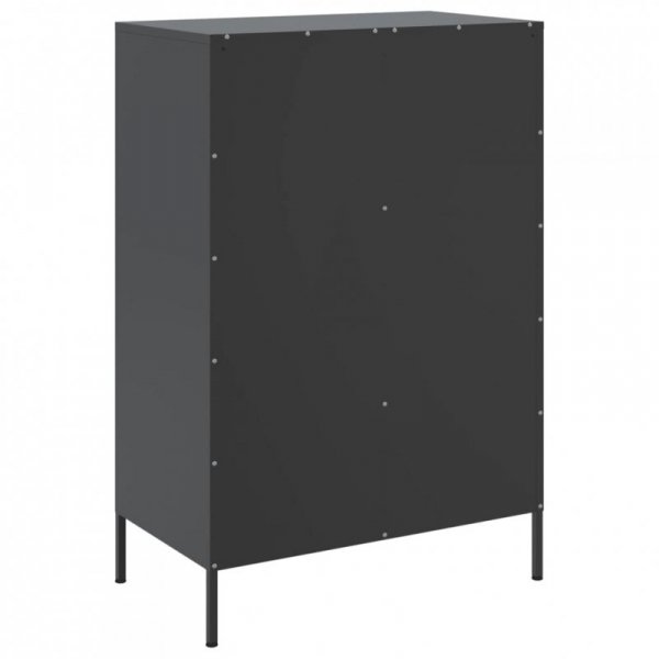 Szafka, czarna, 68x39x101,5 cm, stal