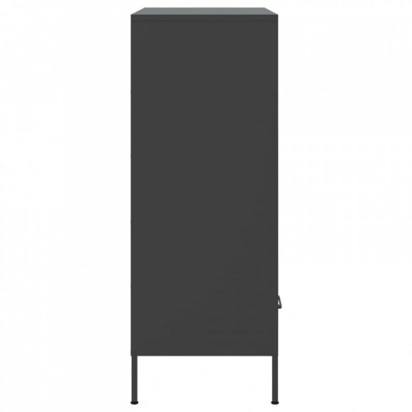 Szafka, czarna, 68x39x101,5 cm, stal