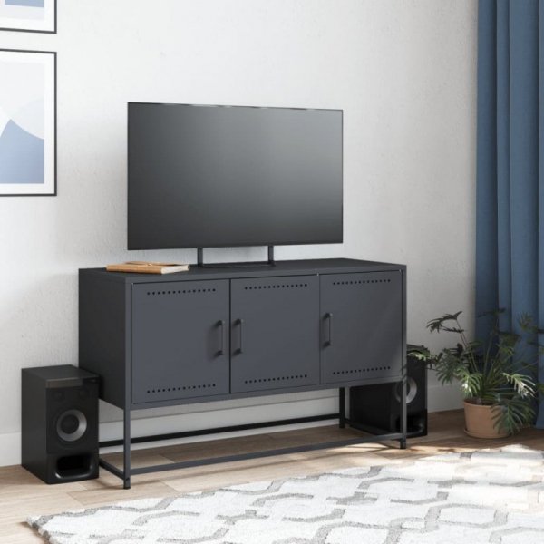 Szafka pod telewizor, antracytowa, 100,5x39x60,5 cm, stalowa