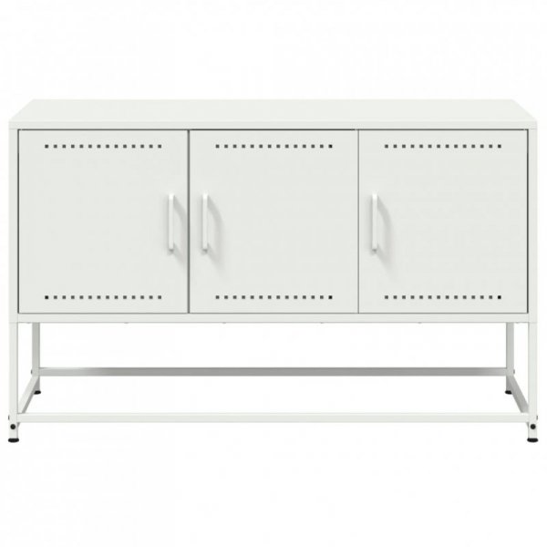 Szafka pod telewizor, biała, 100,5x39x60,5 cm, stalowa