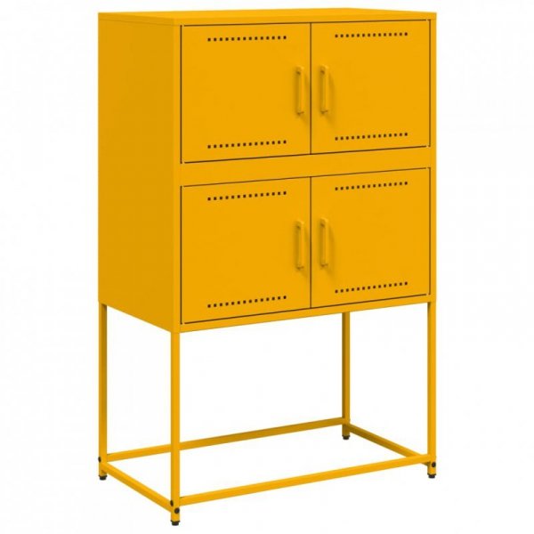 Szafka, musztardowa, 68,5x38,5x107 cm, stal