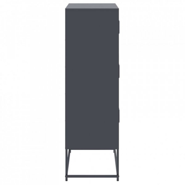 Szafka, antracytowa, 68,5x38,5x123,5 cm, stal