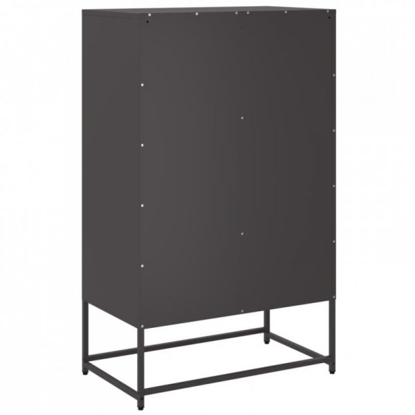 Szafka, czarna, 68x39x111,5 cm, stal