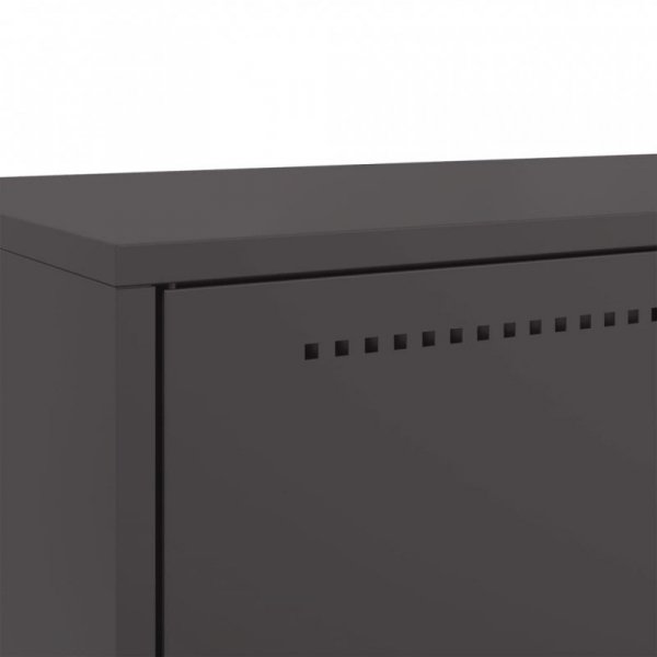 Szafka, czarna, 68x39x111,5 cm, stal