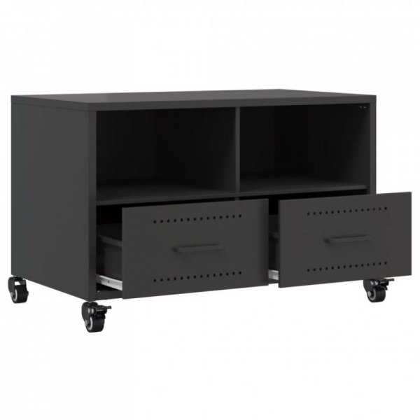 Szafka RTV, czarna, 68x39x43,5 cm, stal