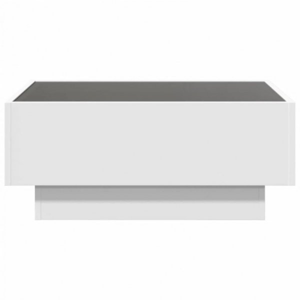 Stolik kawowy z LED, biały, 70x50x30cm, materiał drewnopochodny