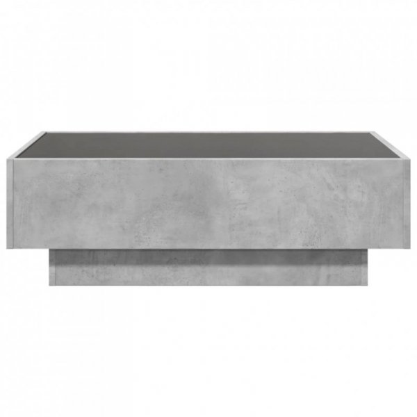 Stolik kawowy z LED, szarość betonu, 90x50x30 cm