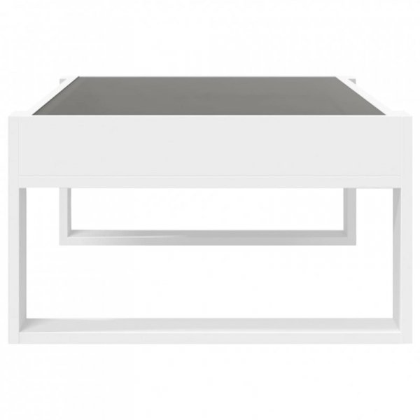 Stolik kawowy z LED Infinity, biały, 90x53x30 cm