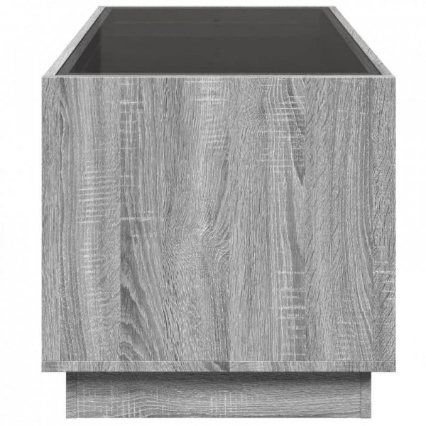 Stolik kawowy z LED Infinity, szary dąb sonoma, 70x50x50 cm