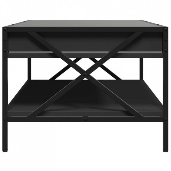 Stolik kawowy z LED Infinity, czarny, 90x50x38 cm