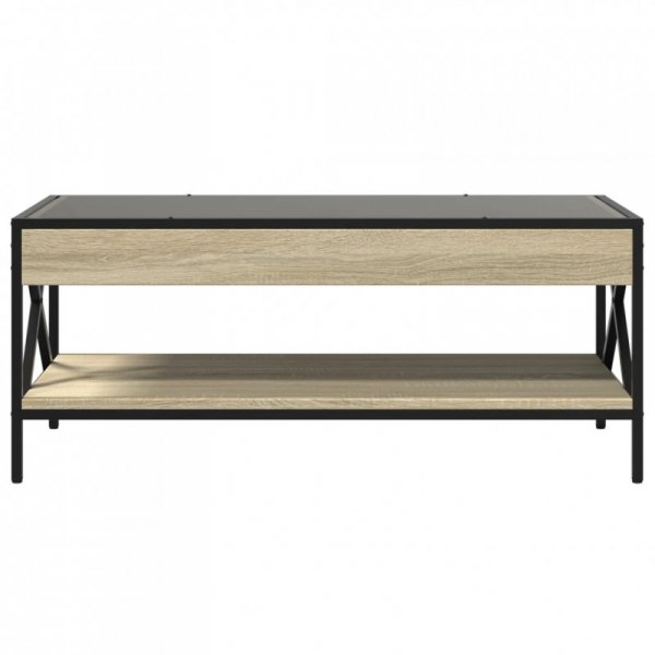 Stolik kawowy z LED Infinity, dąb sonoma, 90x50x38 cm