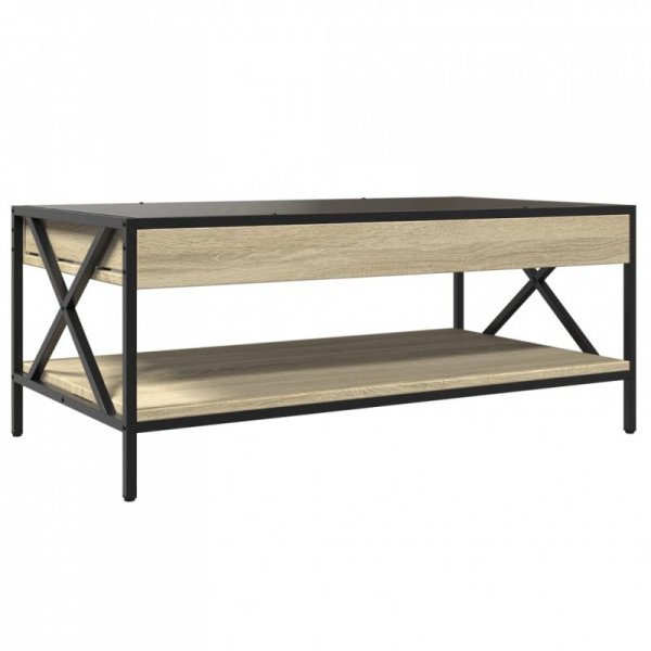 Stolik kawowy z LED Infinity, dąb sonoma, 90x50x38 cm