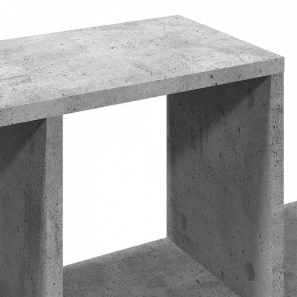 Półka ścienna, szarość betonu, 100x20x53 cm