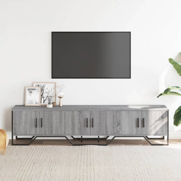 Szafka pod TV, szary dąb sonoma, 180x34x41 cm