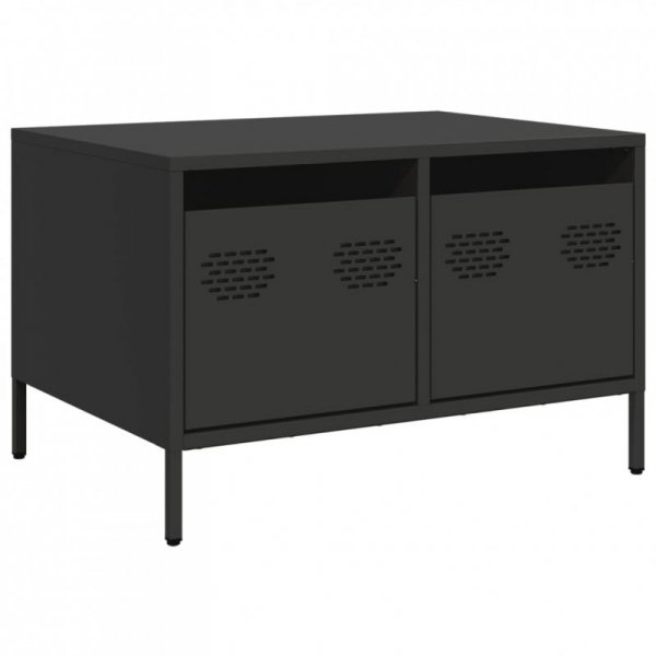 Szafka RTV, czarna, 68x50x43,5 cm, stal walcowana na zimno