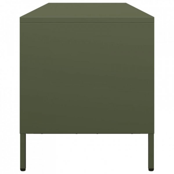 Szafka RTV, oliwkowa, 135x39x43,5 cm, stal walcowana na zimno