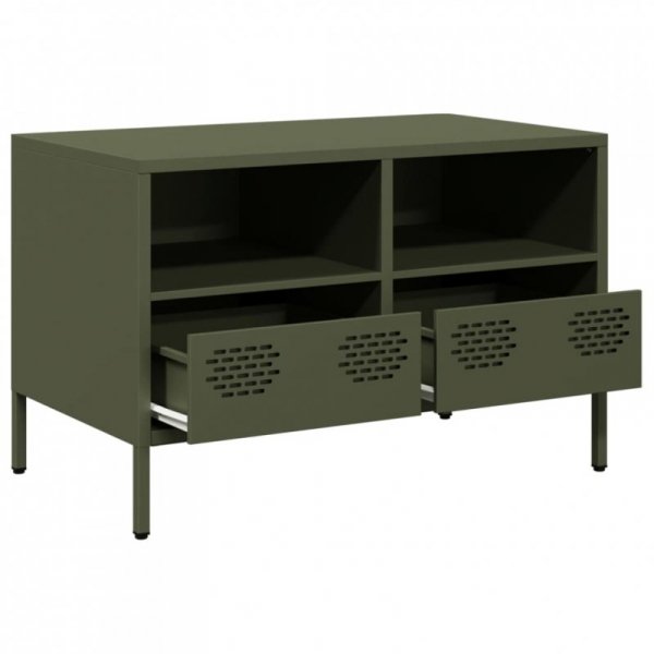 Szafka RTV, oliwkowa, 68x39x43,5 cm, stal walcowana na zimno