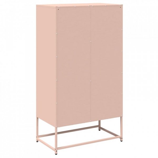 Komoda wysoka różowa 68x39x123 cm stalowa