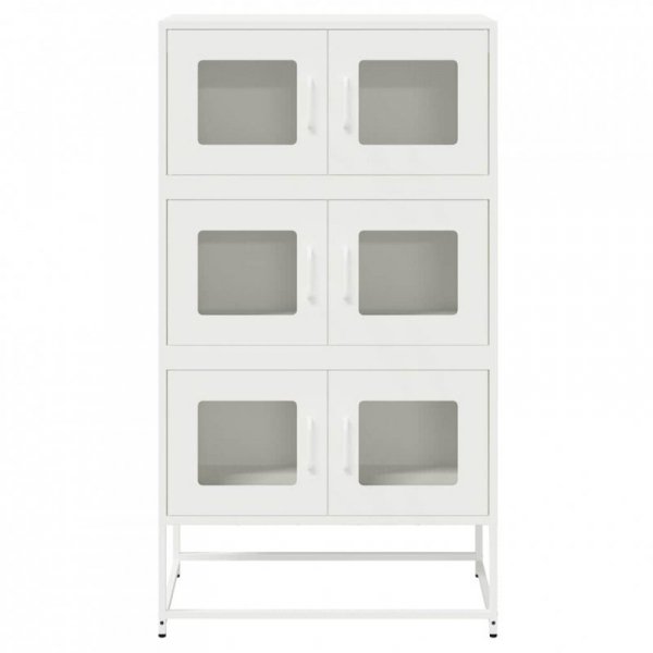 Komoda biała 68x39x123 cm stal