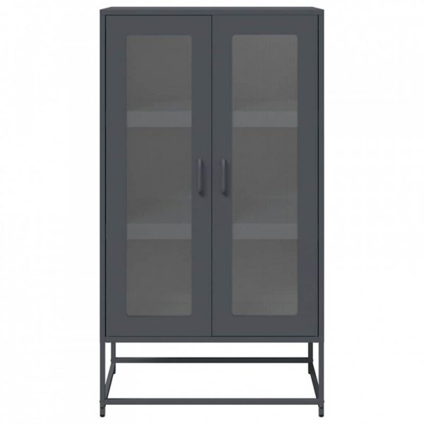 Komoda wysoka Antracyt 68x39x123 cm Stal