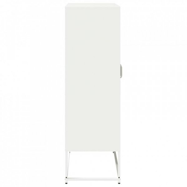 Komoda biała 68x39x123 cm stal