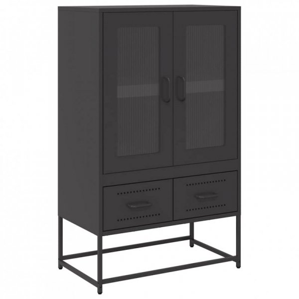 Szafka, czarna, 68x39x111,5 cm, stal