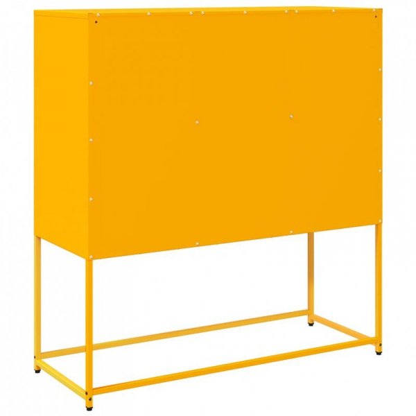 Szafka, musztardowa, 100,5x39x107 cm, stal walcowana na zimno