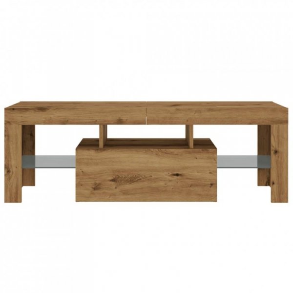 Szafka pod TV z oświetleniem LED, dąb artisan, 120x36,5x40 cm