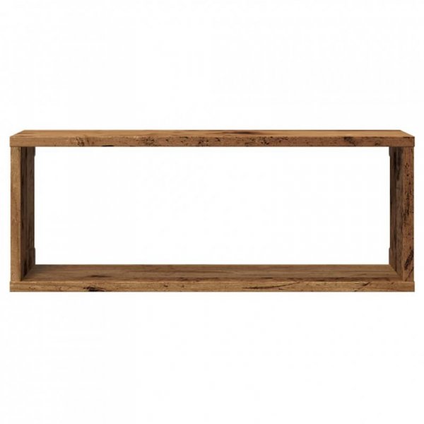 Półki ścienne kostki, 2 szt., stare drewno, 60x15x23 cm