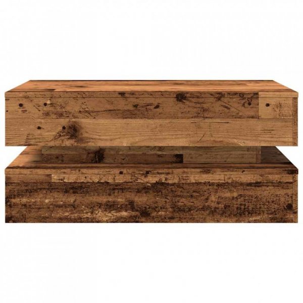Stolik kawowy z oświetleniem LED, stare drewno, 90x50x40 cm