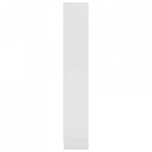 Regał, biały, połysk, 60x24x143 cm, materiał drewnopochodny