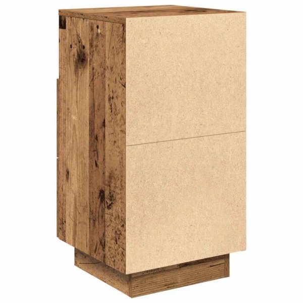 Szafki nocne z 2 szufladami, 2 szt., stare drewno, 36x36x68 cm