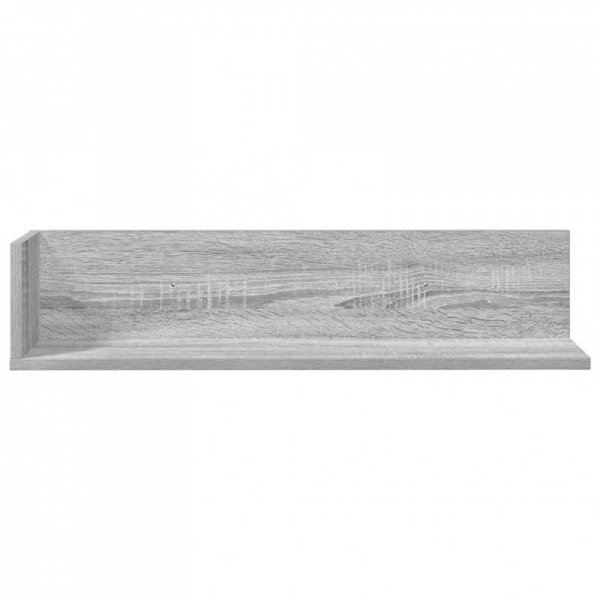 Półki ścienne, 2 szt., szary dąb sonoma, 75x16,5x16,5 cm