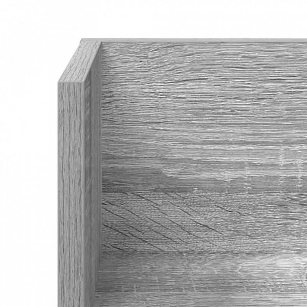 Półki ścienne, 2 szt., szary dąb sonoma, 75x16,5x16,5 cm