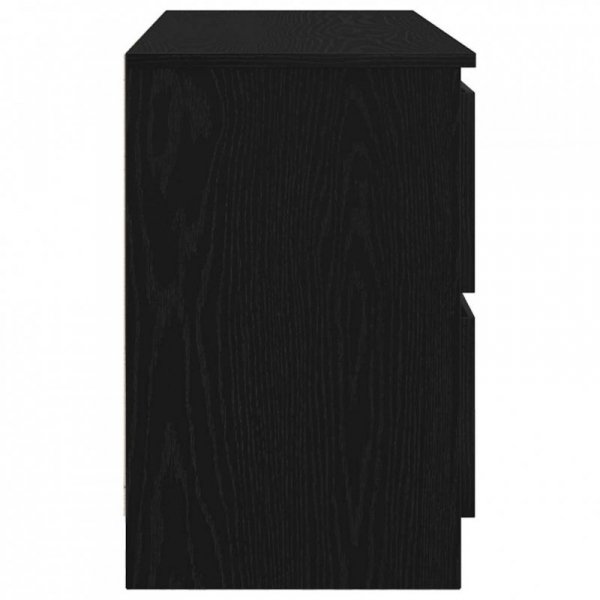 Szafka pod TV Czarna 100x35x54 cm Drewno klejone