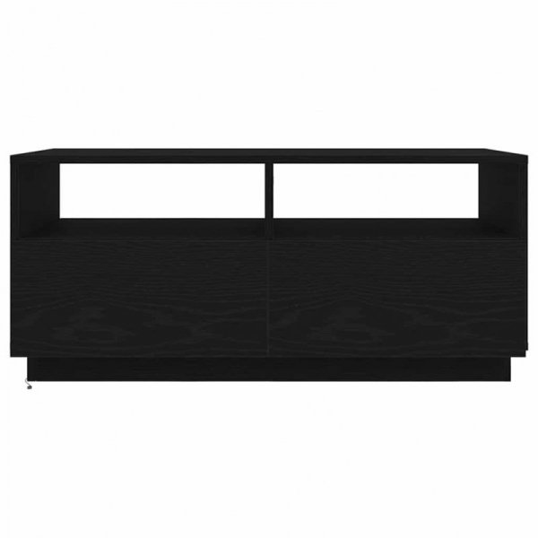 Stolik kawowy z oświetleniem LED, czarny dąb, 90x49x40 cm