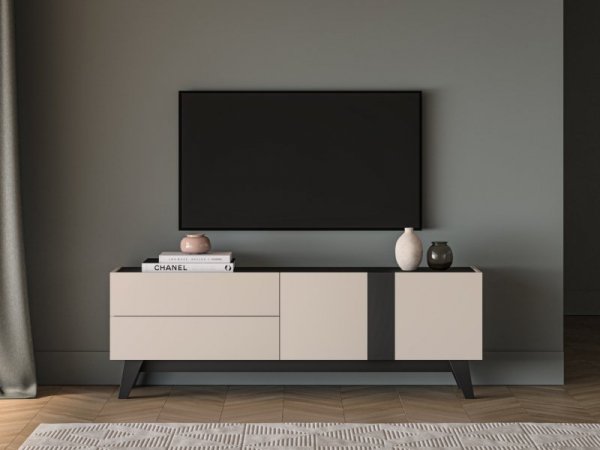 Komoda RTV SABLE 05 kaszmir / czarny