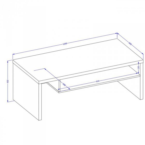 Stolik kawowy CROSI 99 biały / czarny