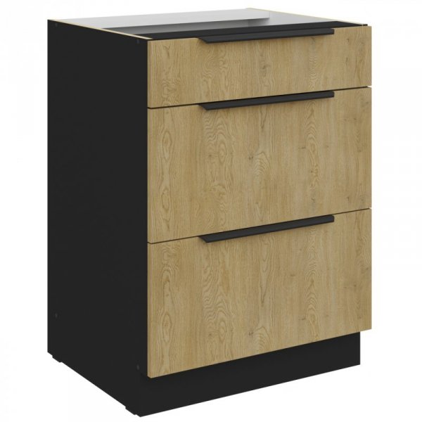 Kuchnia CAMERON 2 czarny / dąb artisan