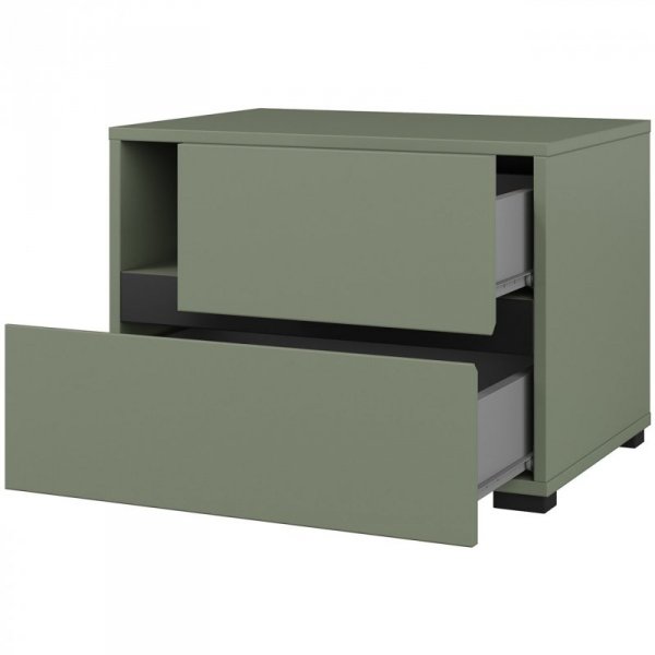 Stolik nocny CROSI 22 zielony / czarny