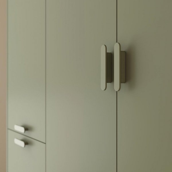 Stolik nocny CANDIS 22 zielony / dąb olejowany