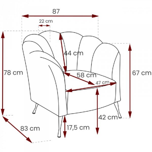 Fotel ARDIA eureka 2142 złoty